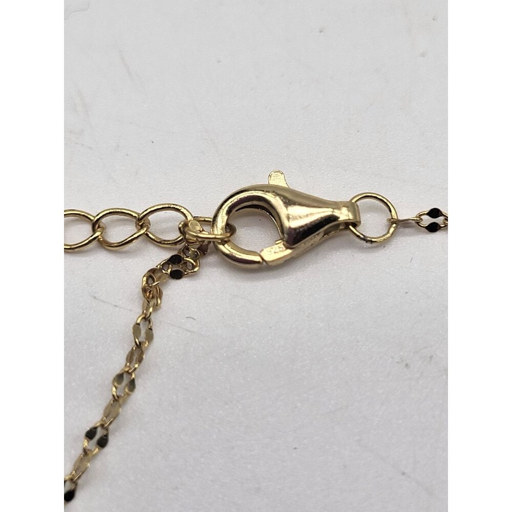 Caitlyn Minimalist Josephine Mirror Chain Necklace 925 Sterling Silver18K Finish - Picture 4 of 7